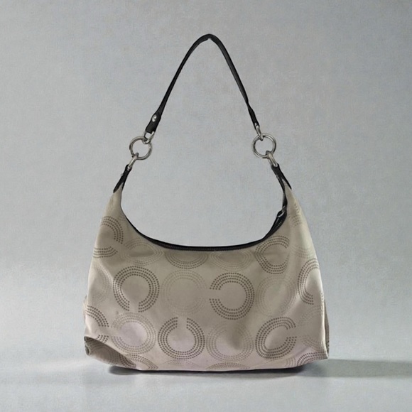 Coach Beige and Brown Shoulder Bag - Picture 2 of 4